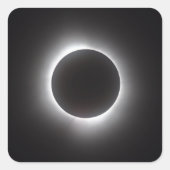 Gesamtsolares Eclipse Quadratischer Aufkleber (Vorderseite)
