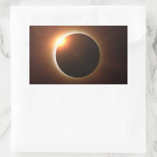Gesamtsolares Eclipse Rechteckiger Aufkleber (Tasche)