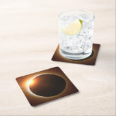 Gesamtsolares Eclipse Rechteckiger Pappuntersetzer (Vor Ort)