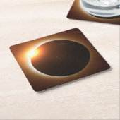 Gesamtsolares Eclipse Rechteckiger Pappuntersetzer (angewinkelt)
