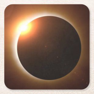 Gesamtsolares Eclipse Rechteckiger Pappuntersetzer