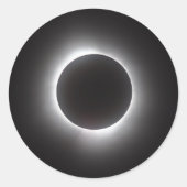 Gesamtsolares Eclipse Runder Aufkleber (Vorderseite)