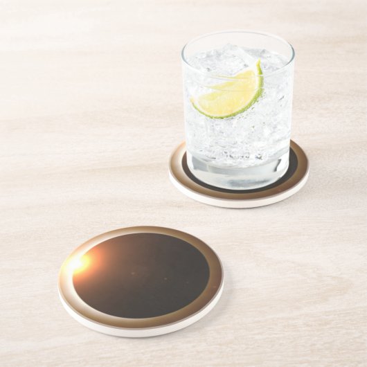 Gesamtsolares Eclipse Sandstein Untersetzer (Seite)