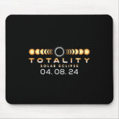 Gesamtsolares Eclipse Spring 04.08.2024 Totality P Mousepad (Vorne)