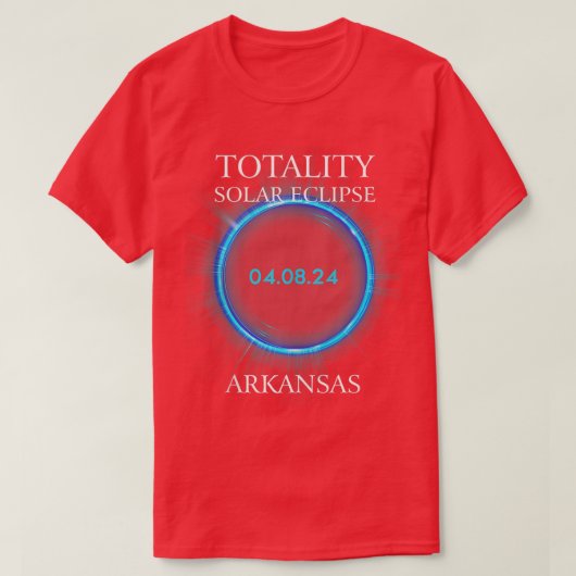 Gesamtsolariserie 2024 Arkansas 040824 Astronomie T-Shirt (Design vorne)