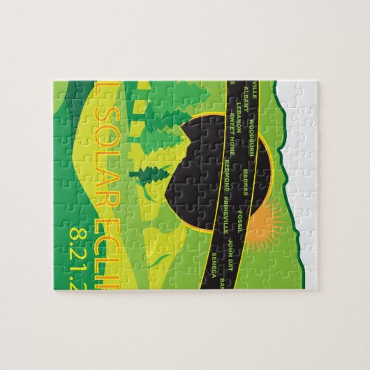 GesamtSonnenfinsternis 2017 über Puzzle (Horizontal)