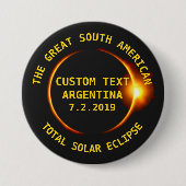 GesamtSonnenfinsternis 2019 Argentinien, Button (Vorderseite)