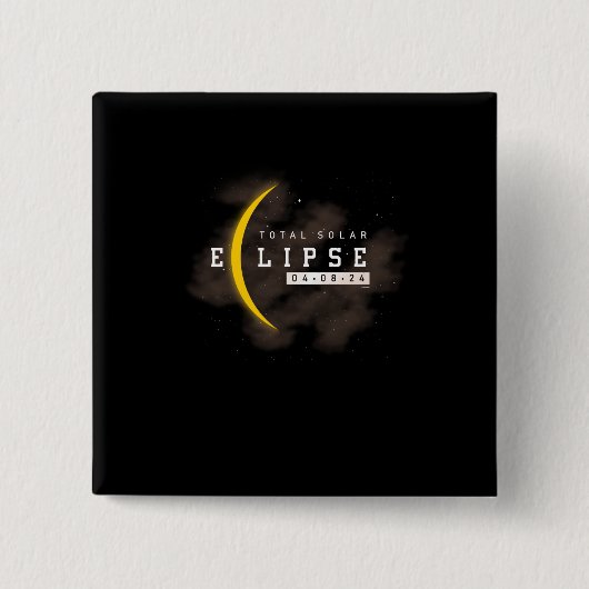 GesamtSonnenfinsternis Annularity Eklipse-Mond Button (Vorderseite)