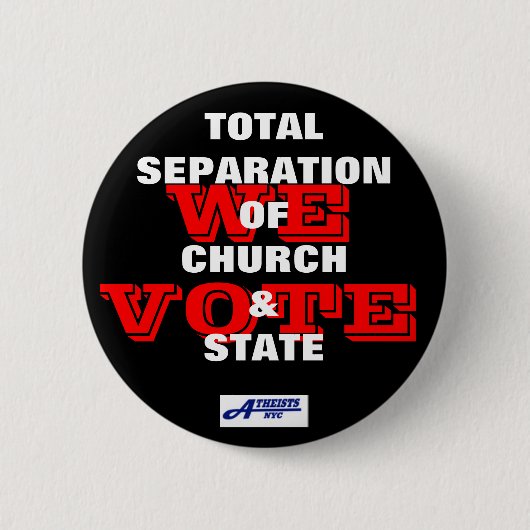 Gesamttrennung der Kirche u. des Staat - wir Button (Vorderseite)