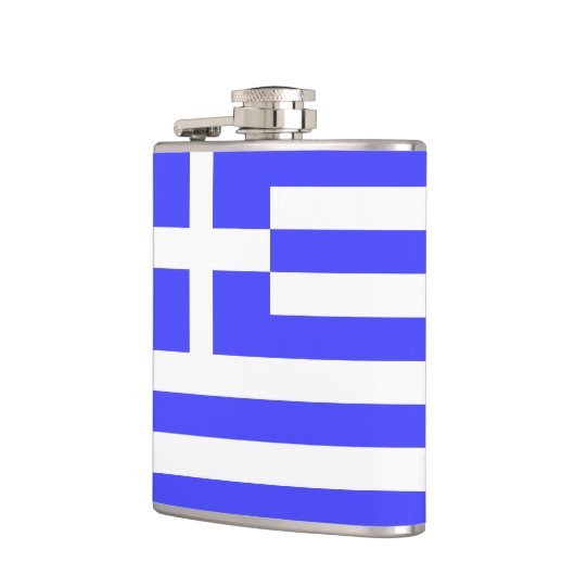 Gesamtwert der griechischen Flagge Flachmann (Links)