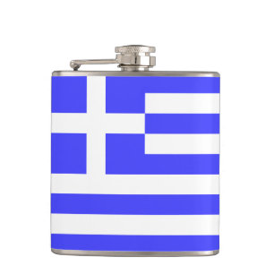 Gesamtwert der griechischen Flagge Flachmann