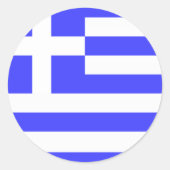 Gesamtwert der griechischen Flagge Runder Aufkleber (Vorderseite)