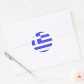 Gesamtwert der griechischen Flagge Runder Aufkleber (Umschlag)