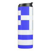 Gesamtwert der griechischen Flagge Thermosbecher (Nach links gedreht)