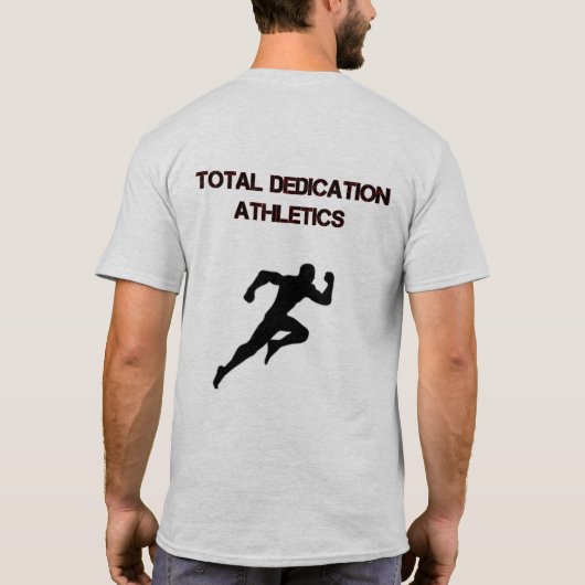 Gesamtwidmungs-Leichtathletikt-shirt Erwachsener T-Shirt (Rückseite)