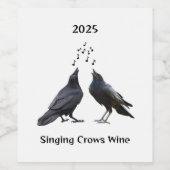 Gesang Crows Wine Labels Weinetikett (Einzelnes Label)