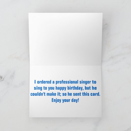 Gesang Geburtstagslied Karte (Innenseite)