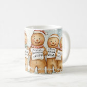 Gesang Gingerbread Man Caroler Kaffeetasse (VorderseiteRechts)