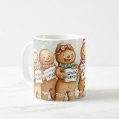 Gesang Gingerbread Man Caroler Kaffeetasse (Vorderseite Links)
