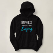 Gesang glücklichsten Funny Singer Geschenk Idee Gl Hoodie (Design vorne)