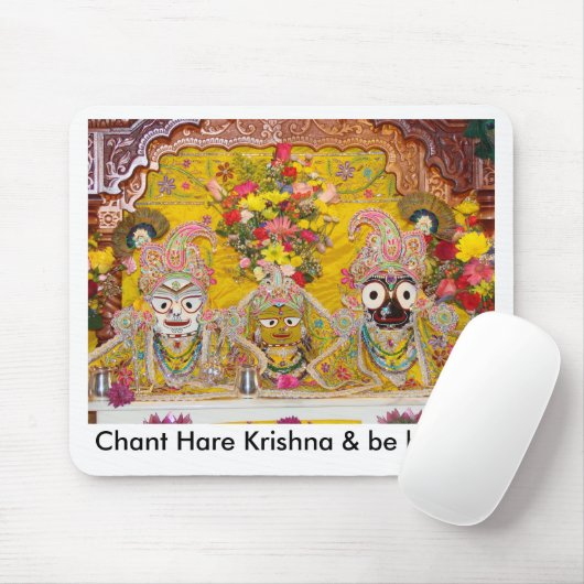 Gesang-Hasen Krishna u. sind glücklich! Mousepad (Mit Mouse)