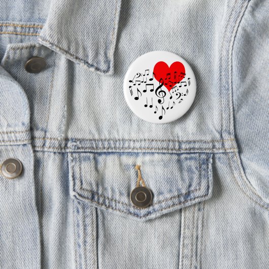 Gesang Herz eins der Art romantisch schön Button (Beispiel)