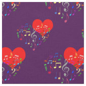 Gesang Herz Muster. Farbige Hinweise auf Violett Stoff (Nahaufnahme)