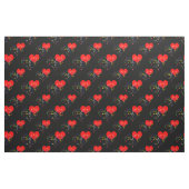 Gesang Herz Muster. Farbnotizen, schwarzer Hinterg Stoff (Fat Quarter (45,7 x 55,9 cm))