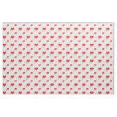 Gesang Herz Muster. Rote Herzen, graue Hinweise Stoff (Yard (91,4 cm))