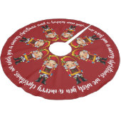 Gesang-hochrote Nussknacker Polyester Weihnachtsbaumdecke (Schrägansicht)