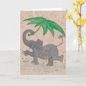 Gesang im Regen Karte (Gelbe Blume)