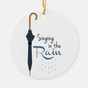 Gesang im Regen Keramik Ornament