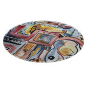 Gesang in der Küche bemalt moderne Kunst Schneidebrett (Ecke)