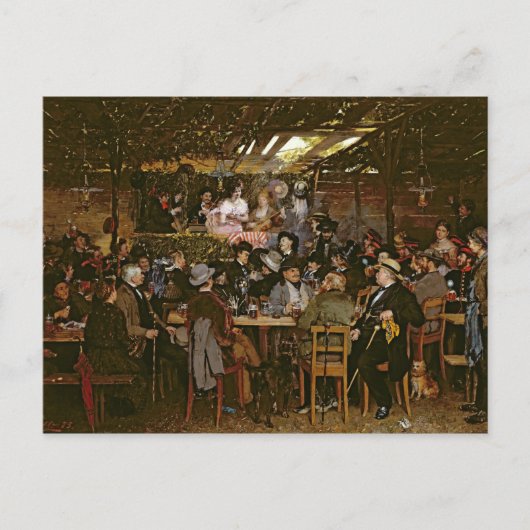 Gesang in einer gefangenen Menschenmenge Postkarte (Vorderseite)