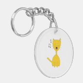 Gesang-Katze Schlüsselanhänger (Vorderseite links)