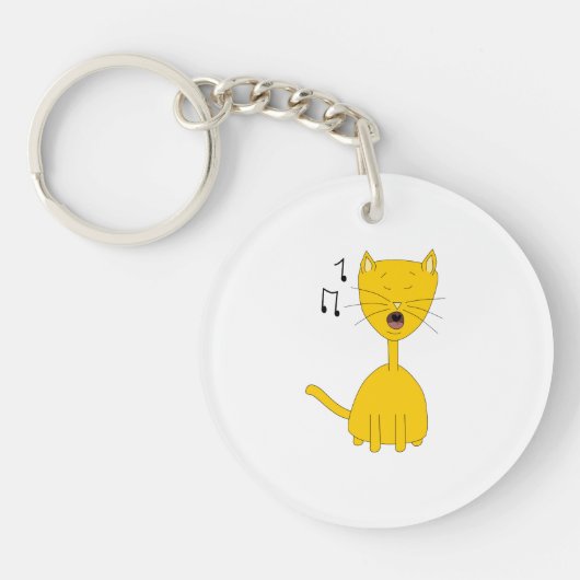 Gesang-Katze Schlüsselanhänger (Vorderseite)