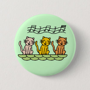 Gesang-Katzen T-Shirts und Geschenke Button