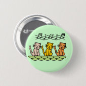 Gesang-Katzen T-Shirts und Geschenke Button (Vorne & Hinten)