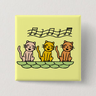 Gesang-Katzen T-Shirts und Geschenke Button