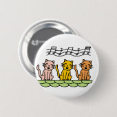 Gesang-Katzen T-Shirts und Geschenke Button (Vorne & Hinten)