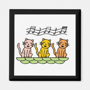 Gesang-Katzen T-Shirts und Geschenke Magnet