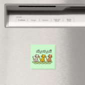 Gesang-Katzen T-Shirts und Geschenke Magnet (In Situ (Geschirrspüler))