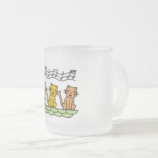 Gesang-Katzen T-Shirts und Geschenke Mattglastasse (VorderseiteRechts)