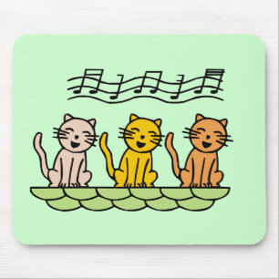 Gesang-Katzen T-Shirts und Geschenke Mousepad