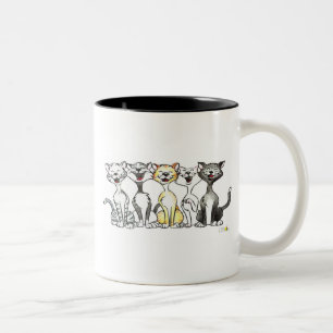 Gesang-Katzen Zweifarbige Tasse