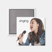 Gesang Kühlschrank Magnet (Vorderseite/Rückseite)