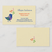 Gesang-Lehrer-Visitenkarte Visitenkarte (Vorne/Hinten)