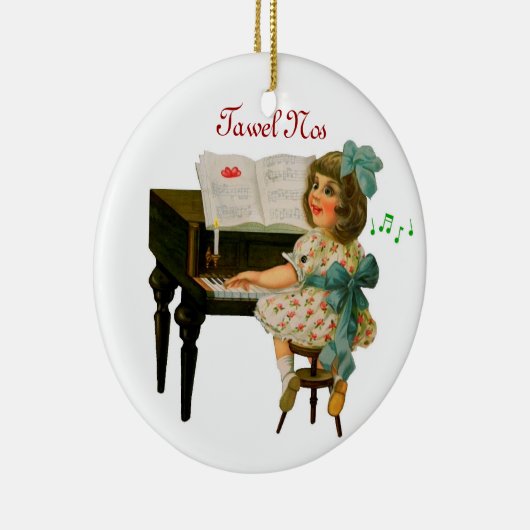 Gesang Mädchen Weihnachtsdekoration Keramik Ornament (Rechts)