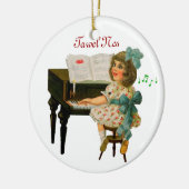 Gesang Mädchen Weihnachtsdekoration Keramik Ornament (Links)