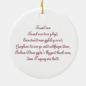 Gesang Mädchen Weihnachtsdekoration Keramik Ornament (Hinten)